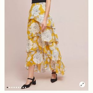 Anthropologie Mosier tiered Maxi skirt